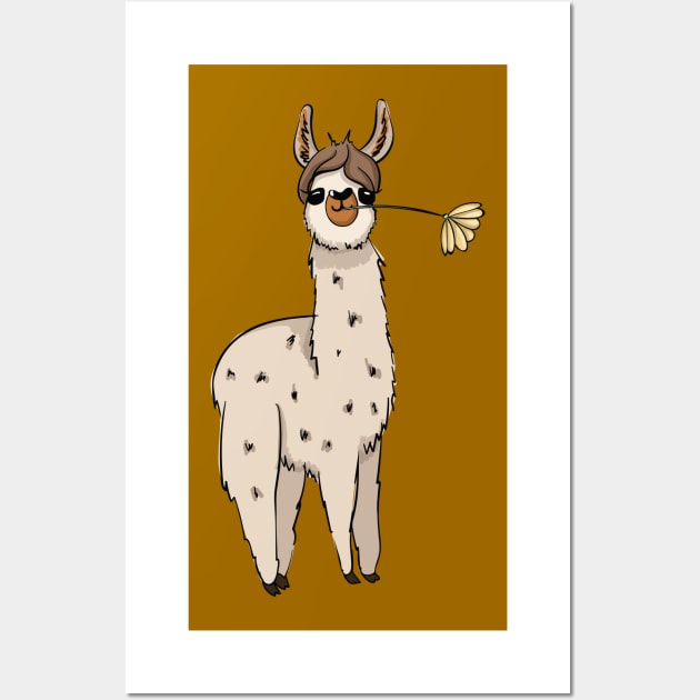 Funny Alpaca Love Tshirt Wall Art by yaros